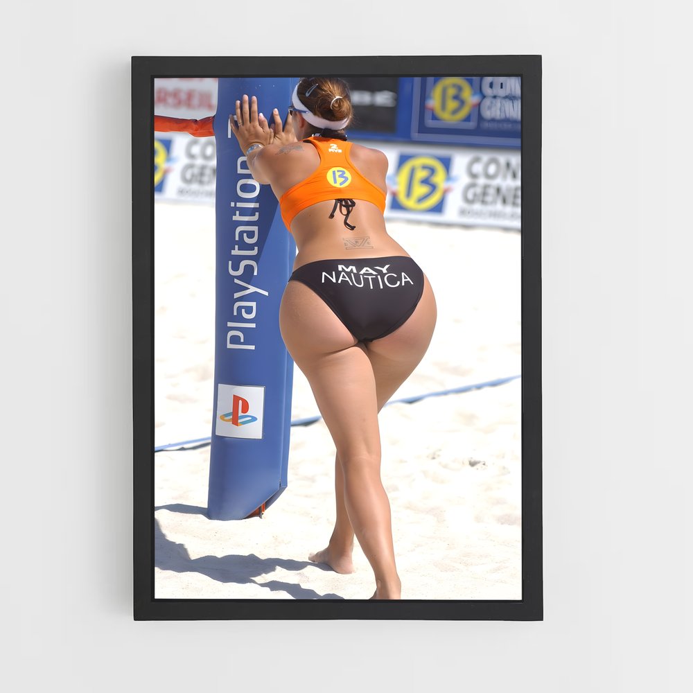 Poster Spike & Shine – affiche Beach-volley (vue 2)